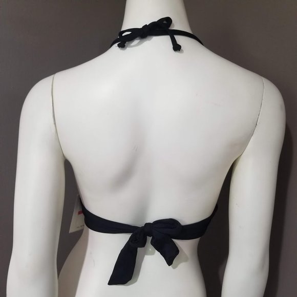 Becca Delilah Avery Crochet Trim Halter Bikini Top Top Size XS - Picture 4 of 9